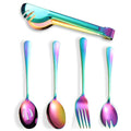 Axyaa Stainless Steel Kitchenware Set: Tongs, Fork, Cake Shovel, & More