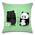 Axyaa Panda Cartoon Cushion Cover – 45x45cm Polyester Throw Pillowcase for Home Decor