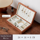 Axyaa Black Walnut Jewelry Box | Solid Wood Retro Storage | Handcrafted Organizer