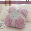 Axyaa Space-Themed Knitted Throw Blanket: Soft Milk Velvet Cozy Flannel Stripe Pattern