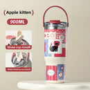 Axyaa Stainless Steel Vacuum Insulation Cup with Straw, Large & Portable