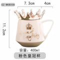 Axyaa Ceramic Couple Coffee Cup Set with Lid