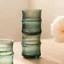 Axyaa Bamboo-Like Stackable Glass Cup Set of 1 (260ml) - Home Style Drinking Glasses