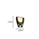 Axyaa Minimalist Amber Glass Vase for Modern Home Decor and Flower Arrangements