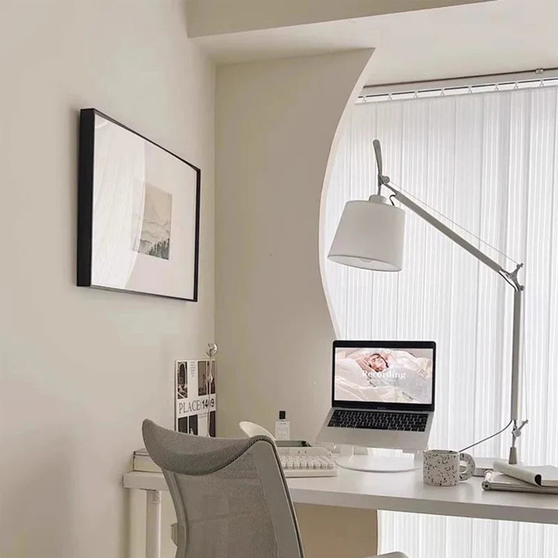 Silver Metal Axyaa Table Lamp: Elegant E27 Bulb Desk Light for Bedroom, Foyer, Study