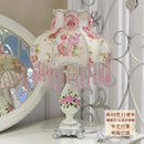 Axyaa Retro Resin Desk Lamp LED E27 Fabric Lampshade Dimmable Table Light