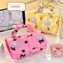 Axyaa Kawaii Cat Makeup Bag: Cute Large Puppy Cosmetic Organizer, Travel Storage Pouch