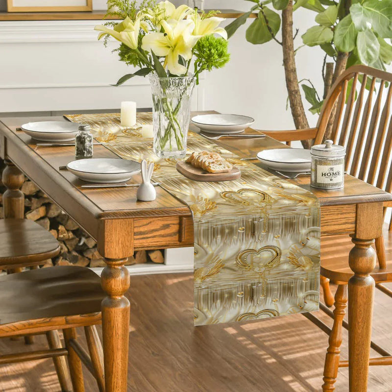 Axyaa European Style Table Runner for Indoor Outdoor Dining
