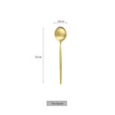 Axyaa Mini Teaspoon Set in Black Rose Gold Stainless Steel