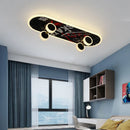 Axya Skateboard Ceiling Lights: Modern Nordic Children's Room Decor Lamps