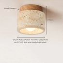 Axyaa Nordic Wood LED Ceiling Light in Yellow Travertine for Home Decor
