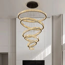 Axyaa Crystal Chandelier Stair Pendant Lamp Living Room Pendant Lights