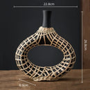 Axyaa Geometric Rattan Vase Straw Plaited Floral Arrangement Home Decor Accessories
