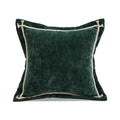 Axyaa Christmas Cushion Cover Snowflake Tree Green Red Checked Tassels