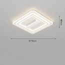 Axyaa Round Square LED Ceiling Fan Chandelier for Living Room Bedroom