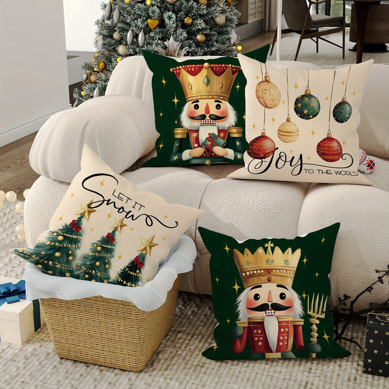 Nutcracker Pillowcase for Christmas Decor - Axyaa Home