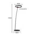 Axyaa Luxury Fishing Lamp: Circular Vertical Floor Lamp for Living Room & Bedroom