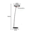 Axyaa Luxury Fishing Lamp: Circular Vertical Floor Lamp for Living Room & Bedroom