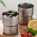 Axyaa Stainless Steel Crimped Mug: Portable Frosted Water Cup