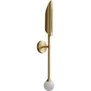 Axyaa Postmodern Gold LED Wall Lamp - Copper Bedside Sconce for Living Room