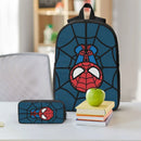 Axyaa Spider Man Theme Backpack Set with Lunch Box for Primary School Students