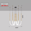 Axyaa Designer Bar Pendant Light for Duplex Penthouse, LED Chandelier for Soft Suspended Ceiling