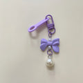 Axyaa Pearl Bow Straw Charm: Kawaii Tumbler Accessory Chain for 9-10mm Straws