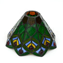 Stained Glass Peacock Lampshade, Handmade Phoenix Tail Design for Pendant Light - Axyaa