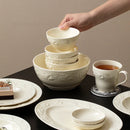 Axyaa French Ceramic Tableware Set Soup Bowl High-end Household Plate