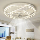 Axyaa Ceiling Fan with LED Light & Remote Control, Modern Foldable Bedroom & Living Room Lighting