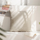Axyaa Velvet Cushion Cover 45x45cm White Soft Pillow for Living Room Sofa