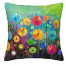 Axyaa Colorful Flower Abstract Pattern Throw Pillow Cover for Sofa, Bedroom, Car