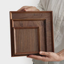 Axyaa Black Walnut Wooden Tea Cup Tray - High-grade Kitchen Storage & Serving Tray