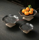 Lotus Leaf Dim Sum Plate by Axyaa: Elegant Chinese Tea Snack Tray