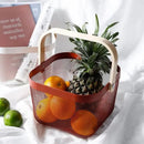 Axyaa Wooden Handled Storage Basket: Kitchen & Bathroom Organizer for Tools, Food, and Sundry Items