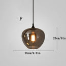 Axyaa Grey Glass Pendant Light for Dining and Bar, Industrial Chandelier