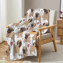 Axyaa American Flag Flannel Blanket for Bed Couch Chair Camping Living Room