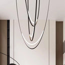 Axyaa Designer Belt Lamp: Customizable Pendant Light for Loft Living Room & Exhibition Hall