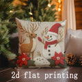 Axyaa Christmas Animals Pattern Cushion Cover for Sofa, Bedroom, Car – Home Decor