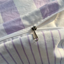 Axyaa Striped Washed Cotton Duvet Cover Set - 3/4pcs Bedding Set