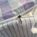 Axyaa Striped Washed Cotton Duvet Cover Set - 3/4pcs Bedding Set