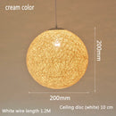 Axyaa Rattan Hemp Ball Chandelier