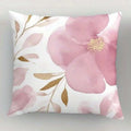 Axyaa Pink Flower Pattern Decorative Pillowcase for Bedroom and Living Room