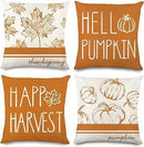 Axyaa Buffalo Check Print Linen Pillow Cover 45x45 for Fall Thanksgiving Decor