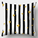 Axyaa Black White Modern Cushion Cover 45x45cm Polyester Decorative Pillow Case