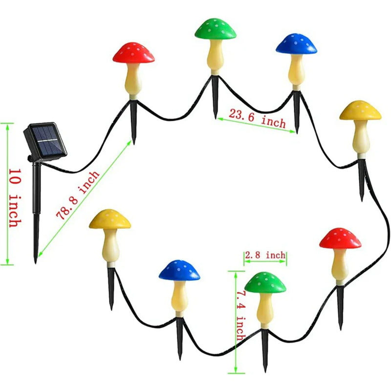 Axya Mushroom Solar Lights for Outdoor Garden Decoration