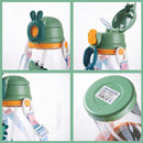 Axyaa Kids Straw Water Bottle 600ml - Leakproof Cartoon Sippy Cup