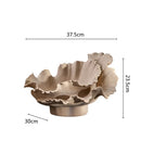 Axyaa Irregular Fold Pattern Ceramic Vase | Wavy Shape Flower Pot & Fruit Dish