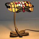 Axyaa Dragonfly Tiffany Glass Table Lamp - Baroque Style Bedroom Lighting