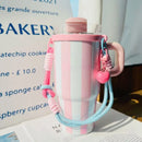 Axyaa Portable Woven Cup Sleeve for Starbucks & Stanley Thermo, 6-10cm Tumbler Lanyard